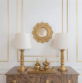 Minimal White Walls and Golden Borders for Diwali - Asian Paints