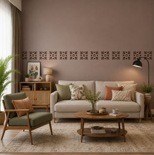 Asian Paints Stencil Design for Accent Walls