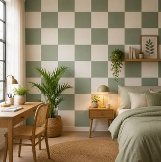 Checkerboard Pattern DIY Wall Design