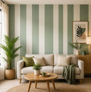 Stylish Striped Wall Painting Idea