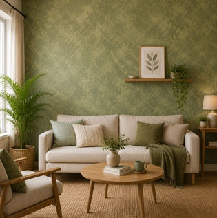 Textured Sponge Wall Painting Effect