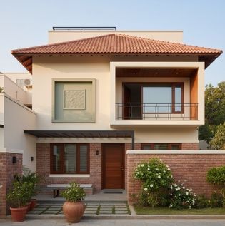 Indian-Inspired Exterior Colours with Contemporary Style