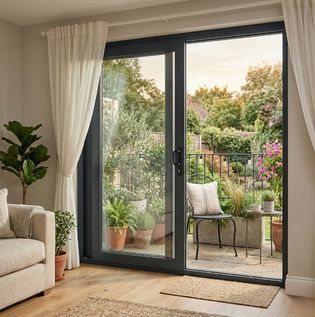 Fibre Balcony Door Design that Connects Indoors and Outdoors
