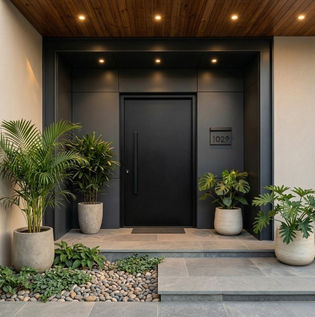 Dark and Dramatic Front Door Colour Combinations