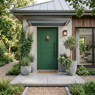 Nature Inspired Green Front Doors for a Fresh Look