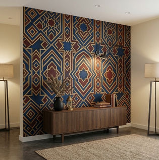 Ethnic Inspired Geometric Wall Painting Designs