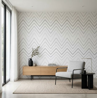 Minimalist Geometric Line Wall Painting Ideas