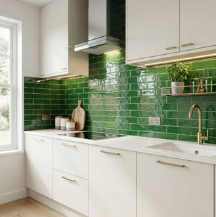 Green Kitchen Tiles for Stylish Backsplashes