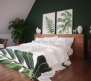 Green White Coloured Bedroom - Asian Paints