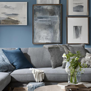 Greyish Blue with Cream and Ivory - Asian Paints