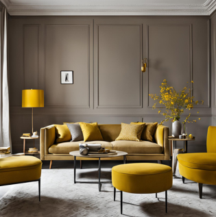 Taupe and Mustard Yellow Color Pairing - Asian Paints
