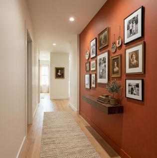 Create a Striking Accent Wall in the Hallway