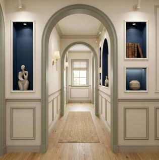 Highlighting Hallway Architectural Details with Colour
