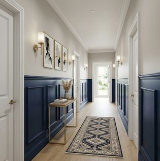 Painted Wall Panelling for Hallways