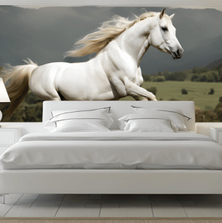 White Horse Wallpaper - Asian Paints