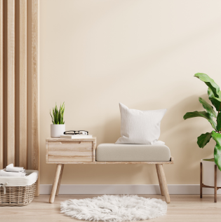 Cream Wall For Living Room Design - Asian Paints