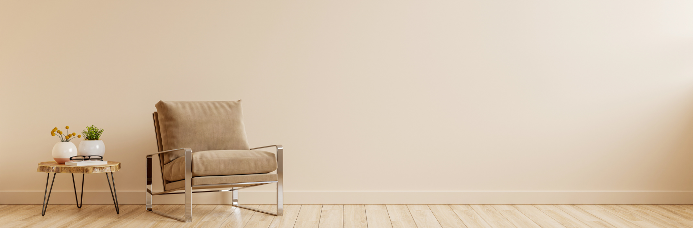 Cream Living Room Wall Paint Design - Asian Paints