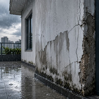 How Heavy Rainfall Impacts Building Surfaces During Monsoon Season