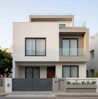 Modern Minimalist Front Elevation for Small Houses