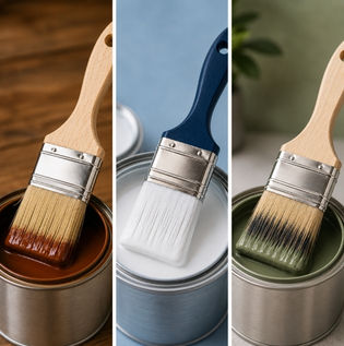 Paint brush types by bristle: Natural, synthetic, and blended brushes | Asian Paints