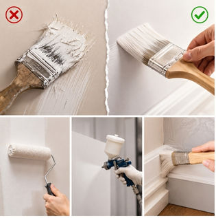 Paint brush vs roller vs spray gun: Choosing the right painting tool | Asian Paints