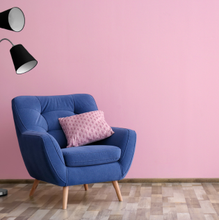 Premade Pink Colour Wall Design - Asian Paints
