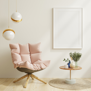 Reading Corner With Pink Wall Design - Asian Paints