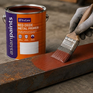 Applying Red Oxide Primer to a Prepared Metal Surface