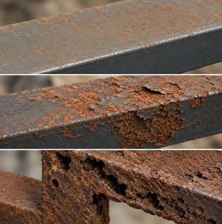 Different Types of Rust Damage on Metal Surfaces