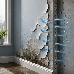 Damp Walls Causing Interior Paint and Finish Failure