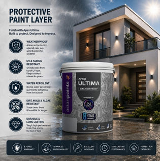 Weather-Resistant Protective Paint Layer for Exterior Walls