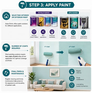 Applying the Final Paint Coats on Walls