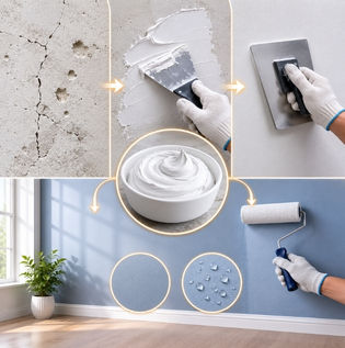 Smooth Wall Surface Created with Wall Putty
