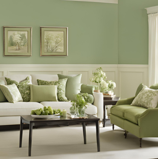 Ivory and Sage Green Paint Combination - Asian Paints