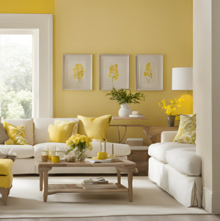 Ivory and Yellow Paint Combination - Asian Paints