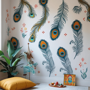 Janmashtami Wall Stencils - Asian Paints