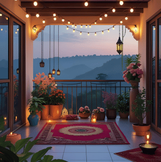 Terrace and Balcony Janmashtami Decorations - Asian Paints
