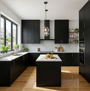 Bold Black Kitchen for a Sophisticated Look