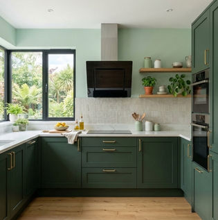 Green on Green Kitchen Colour Combination