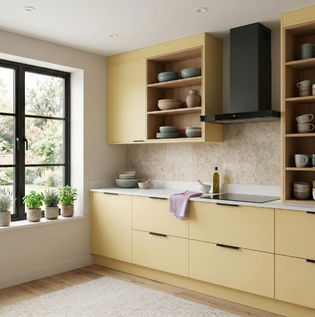 Soft Yellow Kitchen for Subtle Warmth
