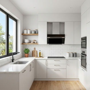 Classic White Kitchen for a Timeless Appeal