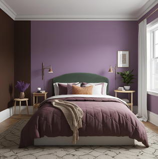 Lavender and Brown Color Combination - Asian Paints