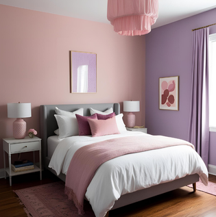 Lavender Color Combination with Blush Pink - Asian Paints