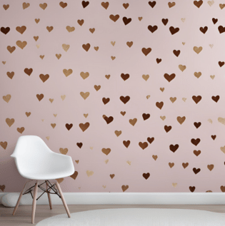 Glitter Hearts Wallpaper - Asian Paints