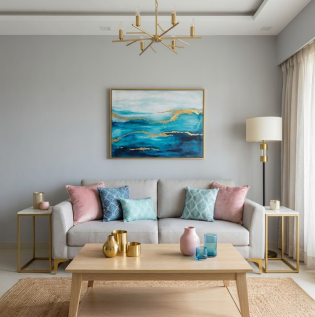 Silver Grey Hall Colour Combination