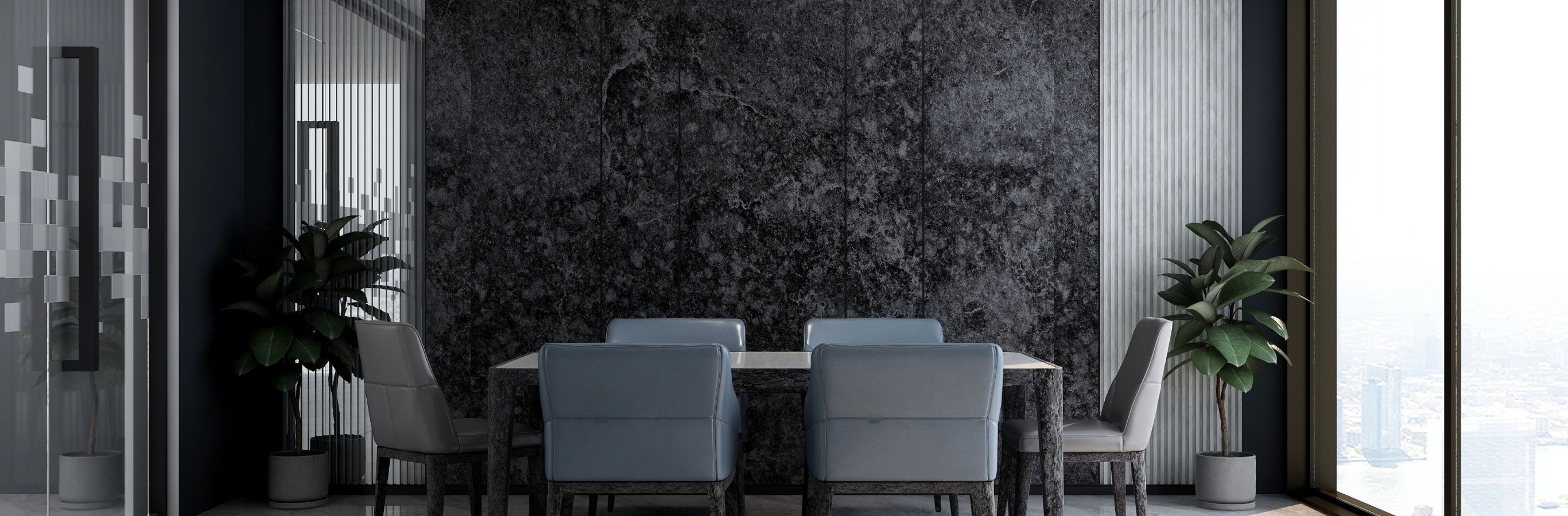 Black Marble Wall Design - Asian Paints