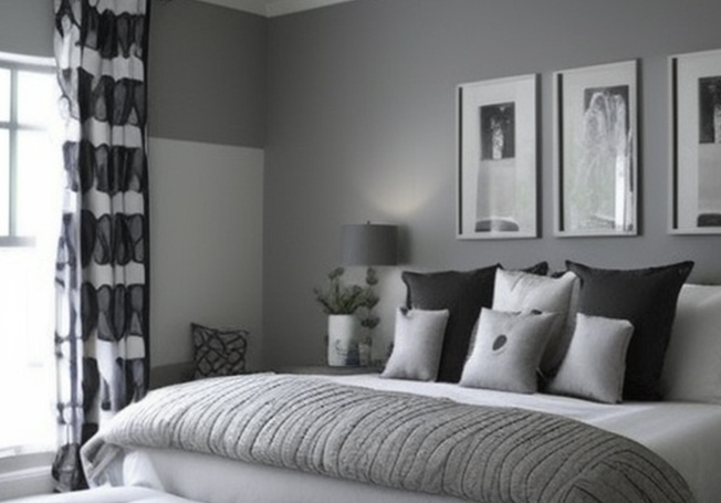 Grey & black colour combination for your master bedroom - Asian Paints