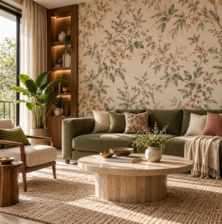 Interior Wall Colour Selection Matching Primary Furniture Pieces
