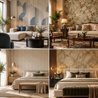 Interior Styles from Modern to Traditional Paired with Wallpapers
