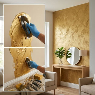 Gold Textured Wall Finish